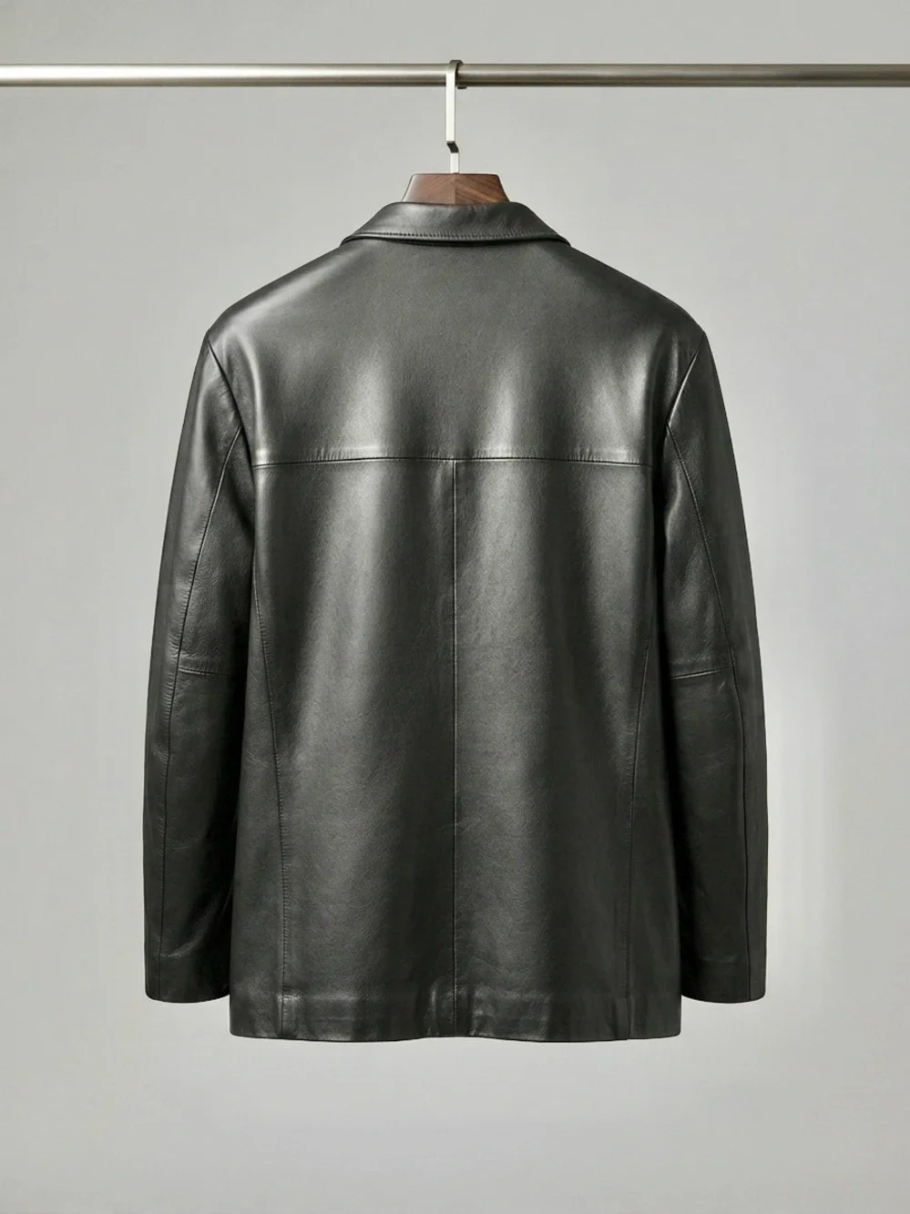Vintage Bella Men’s Black Leather Blazer Jacket Size XL